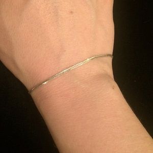 Sterling Silver Double Strand Chain Bracelet